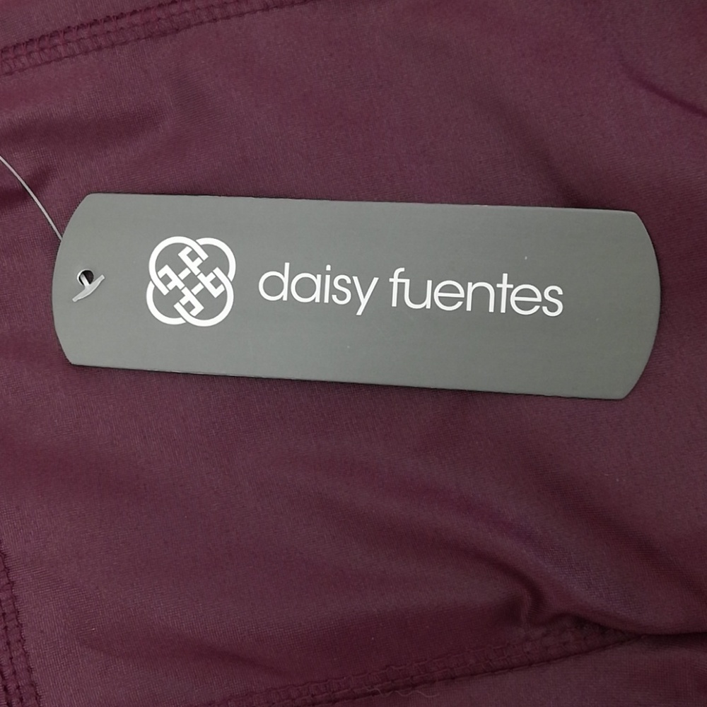 Daisy Fuentes Women's Burgundy Active Leggings Size S - Picture 4 of 5